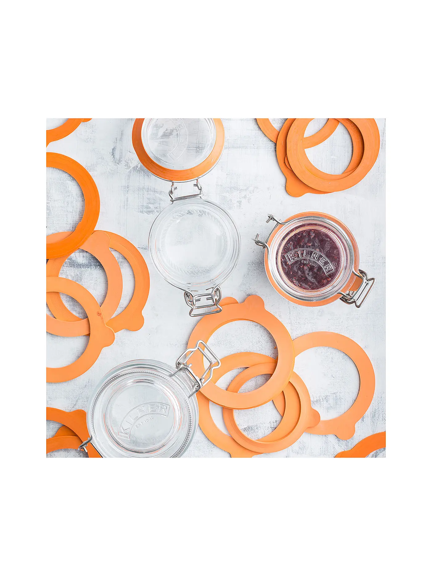 KILNER | Gummiringe für Kilner Drahtbügelgläser 6er 350ml | 